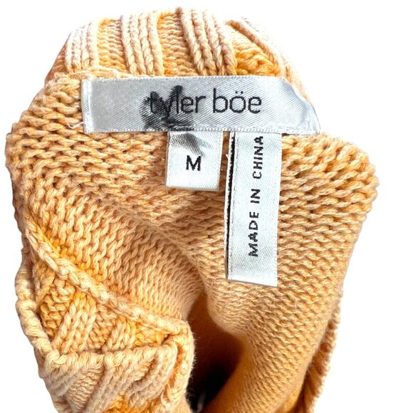 Tyler Bōe Mineral Wash Cotton Button-Back Crewneck Sweater Yellos Size Medium - Picture 9 of 12